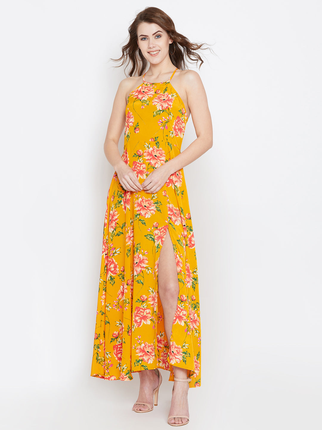 Red Floral Print Maxi Dress – Berrylush